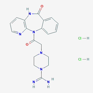 molecular formula C19H23Cl2N7O2 B047061 Guanylpirenzepine CAS No. 122858-76-8