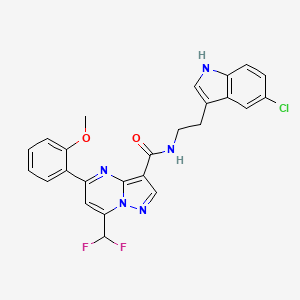 molecular formula C25H20ClF2N5O2 B4706132 N-[2-(5-chloro-1H-indol-3-yl)ethyl]-7-(difluoromethyl)-5-(2-methoxyphenyl)pyrazolo[1,5-a]pyrimidine-3-carboxamide 
