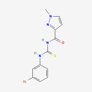 molecular formula C12H11BrN4OS B4706271 N-(3-BROMOPHENYL)-N'-[(1-METHYL-1H-PYRAZOL-3-YL)CARBONYL]THIOUREA 