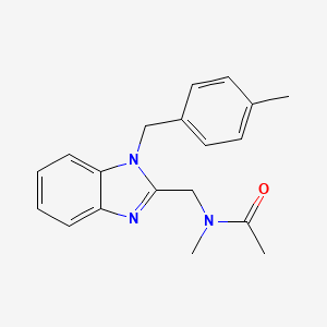 molecular formula C19H21N3O B4706276 N-METHYL-N-({1-[(4-METHYLPHENYL)METHYL]-1H-1,3-BENZODIAZOL-2-YL}METHYL)ACETAMIDE 