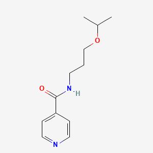 molecular formula C12H18N2O2 B4706293 N-[3-(propan-2-yloxy)propyl]pyridine-4-carboxamide 