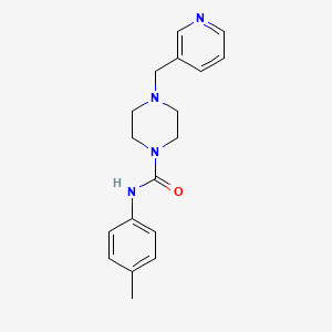 molecular formula C18H22N4O B4706329 N-(4-METHYLPHENYL)-4-[(PYRIDIN-3-YL)METHYL]PIPERAZINE-1-CARBOXAMIDE 