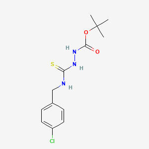 molecular formula C13H18ClN3O2S B4706390 tert-butyl 2-{[(4-chlorobenzyl)amino]carbonothioyl}hydrazinecarboxylate 