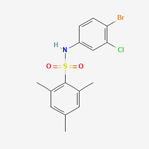 molecular formula C15H15BrClNO2S B4706422 N-(4-bromo-3-chlorophenyl)-2,4,6-trimethylbenzenesulfonamide 