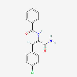 molecular formula C16H13ClN2O2 B4706472 N-[(E)-3-amino-1-(4-chlorophenyl)-3-oxoprop-1-en-2-yl]benzamide 