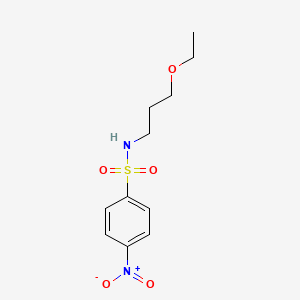 molecular formula C11H16N2O5S B4706511 N-(3-ethoxypropyl)-4-nitrobenzenesulfonamide 