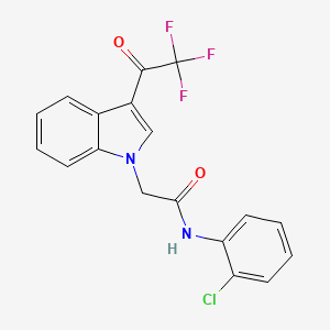 molecular formula C18H12ClF3N2O2 B4706590 N-(2-CHLOROPHENYL)-2-[3-(2,2,2-TRIFLUOROACETYL)-1H-INDOL-1-YL]ACETAMIDE 