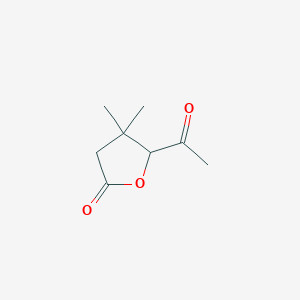 molecular formula C8H12O3 B047066 5-Acetyl-4,4-dimethyloxolan-2-one CAS No. 115118-28-0