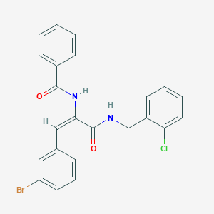 molecular formula C23H18BrClN2O2 B4706690 N-[(E)-1-(3-bromophenyl)-3-[(2-chlorophenyl)methylamino]-3-oxoprop-1-en-2-yl]benzamide 