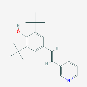 molecular formula C21H27NO B047067 2,6-Di-tert-butyl-4-(2-(3-pyridinyl)ethenyl)phenol CAS No. 115816-05-2