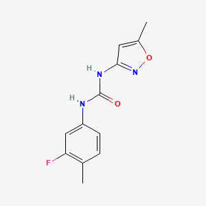 molecular formula C12H12FN3O2 B4706700 N-(3-fluoro-4-methylphenyl)-N'-(5-methyl-3-isoxazolyl)urea 