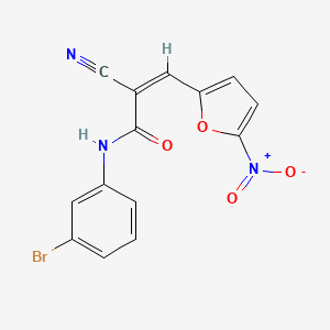 molecular formula C14H8BrN3O4 B4706769 N-(3-bromophenyl)-2-cyano-3-(5-nitro-2-furyl)acrylamide 