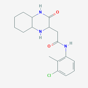 molecular formula C17H22ClN3O2 B4706785 N-(3-chloro-2-methylphenyl)-2-(3-oxodecahydroquinoxalin-2-yl)acetamide 