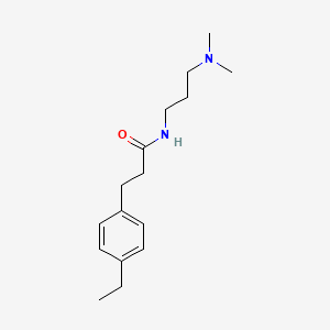 molecular formula C16H26N2O B4706846 N-[3-(dimethylamino)propyl]-3-(4-ethylphenyl)propanamide 