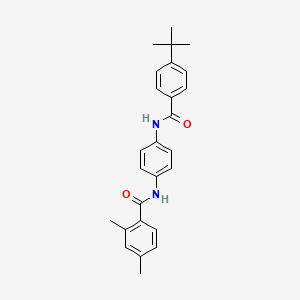 molecular formula C26H28N2O2 B4707075 N-{4-[(4-tert-butylbenzoyl)amino]phenyl}-2,4-dimethylbenzamide 