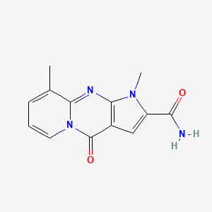 molecular formula C13H12N4O2 B4707151 1,9-dimethyl-4-oxo-1,4-dihydropyrido[1,2-a]pyrrolo[2,3-d]pyrimidine-2-carboxamide 