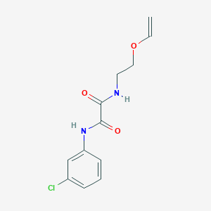 molecular formula C12H13ClN2O3 B4707159 N'-(3-chlorophenyl)-N-(2-ethenoxyethyl)oxamide 