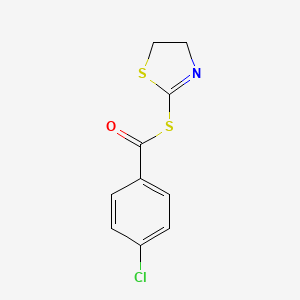 molecular formula C10H8ClNOS2 B4707220 S-(4,5-dihydro-1,3-thiazol-2-yl) 4-chlorobenzenecarbothioate 