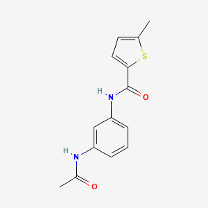 molecular formula C14H14N2O2S B4707246 N-(3-acetamidophenyl)-5-methylthiophene-2-carboxamide 