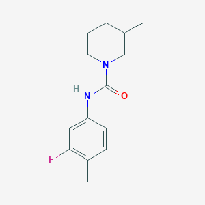 molecular formula C14H19FN2O B4707294 N-(3-fluoro-4-methylphenyl)-3-methylpiperidine-1-carboxamide 