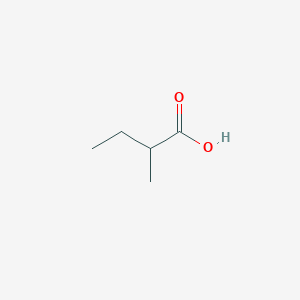 molecular formula C5H10O2 B047073 2-Methylbutanoic acid CAS No. 116-53-0