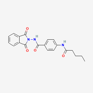 molecular formula C20H19N3O4 B4707487 N-(1,3-dioxo-1,3-dihydro-2H-isoindol-2-yl)-4-(pentanoylamino)benzamide 