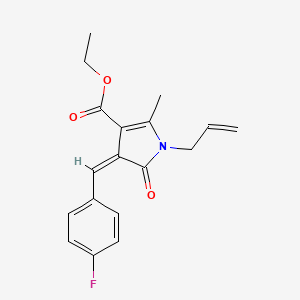 molecular formula C18H18FNO3 B4707495 ethyl (4Z)-4-[(4-fluorophenyl)methylidene]-2-methyl-5-oxo-1-prop-2-enylpyrrole-3-carboxylate 