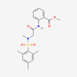 molecular formula C20H24N2O5S B4707526 methyl 2-({N-methyl-N-[(2,4,6-trimethylphenyl)sulfonyl]glycyl}amino)benzoate 