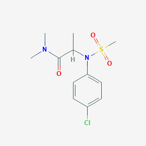 molecular formula C12H17ClN2O3S B4707620 N~2~-(4-chlorophenyl)-N~1~,N~1~-dimethyl-N~2~-(methylsulfonyl)alaninamide 