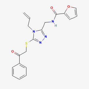 molecular formula C19H18N4O3S B4707653 N-({5-[(2-oxo-2-phenylethyl)sulfanyl]-4-(prop-2-en-1-yl)-4H-1,2,4-triazol-3-yl}methyl)furan-2-carboxamide 