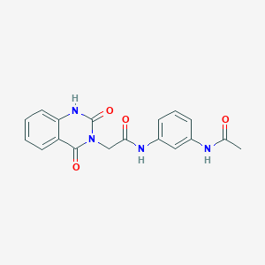 molecular formula C18H16N4O4 B4707679 N-[3-(acetylamino)phenyl]-2-(2-hydroxy-4-oxoquinazolin-3(4H)-yl)acetamide 