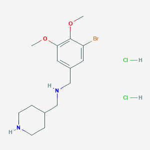 molecular formula C15H25BrCl2N2O2 B4707705 (3-bromo-4,5-dimethoxybenzyl)(4-piperidinylmethyl)amine dihydrochloride 