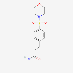 molecular formula C14H20N2O4S B4707720 N-methyl-3-[4-(morpholine-4-sulfonyl)phenyl]propanamide 