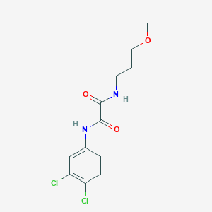 molecular formula C12H14Cl2N2O3 B4707756 N-(3,4-dichlorophenyl)-N'-(3-methoxypropyl)ethanediamide 