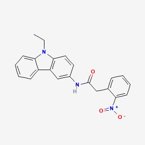 molecular formula C22H19N3O3 B4707791 N-(9-ethyl-9H-carbazol-3-yl)-2-(2-nitrophenyl)acetamide 