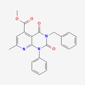 molecular formula C23H19N3O4 B4707846 METHYL 3-BENZYL-7-METHYL-2,4-DIOXO-1-PHENYL-1H,2H,3H,4H-PYRIDO[2,3-D]PYRIMIDINE-5-CARBOXYLATE 