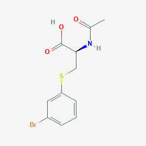 molecular formula C11H12BrNO3S B047079 L-Cysteine, N-acetyl-S-(3-bromophenyl)- CAS No. 113276-93-0