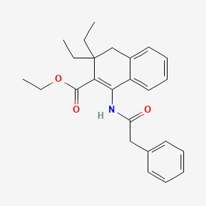 molecular formula C25H29NO3 B4707919 ETHYL 3,3-DIETHYL-1-(2-PHENYLACETAMIDO)-3,4-DIHYDRONAPHTHALENE-2-CARBOXYLATE 