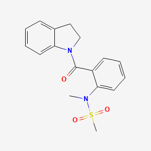 molecular formula C17H18N2O3S B4708007 N-[2-(2,3-dihydro-1H-indol-1-ylcarbonyl)phenyl]-N-methylmethanesulfonamide 
