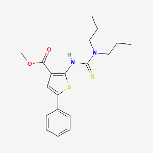 molecular formula C19H24N2O2S2 B4708114 methyl 2-{[(dipropylamino)carbonothioyl]amino}-5-phenyl-3-thiophenecarboxylate 