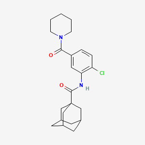 molecular formula C23H29ClN2O2 B4708168 N-[2-chloro-5-(piperidin-1-ylcarbonyl)phenyl]tricyclo[3.3.1.1~3,7~]decane-1-carboxamide 