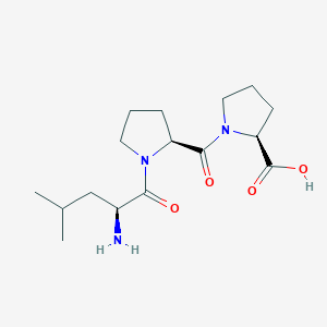 molecular formula C16H27N3O4 B047083 L-Proline, 1-(1-L-leucyl-L-prolyl)- CAS No. 121305-26-8