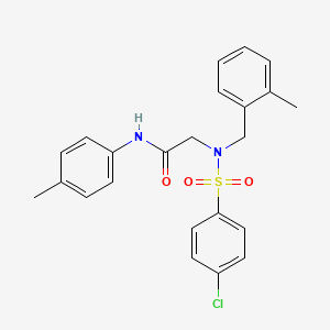 molecular formula C23H23ClN2O3S B4708499 N~2~-[(4-chlorophenyl)sulfonyl]-N~2~-(2-methylbenzyl)-N~1~-(4-methylphenyl)glycinamide 