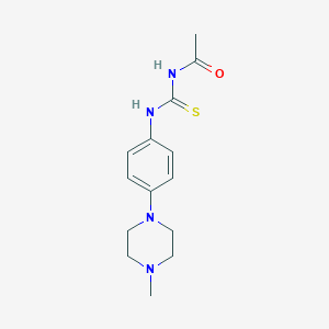 molecular formula C14H20N4OS B470945 N-{[4-(4-methylpiperazin-1-yl)phenyl]carbamothioyl}acetamide CAS No. 573942-94-6
