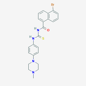 5-bromo-N-[[4-(4-methylpiperazin-1-yl)phenyl]carbamothioyl]naphthalene-1-carboxamide
