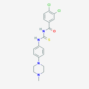 3,4-dichloro-N-[[4-(4-methylpiperazin-1-yl)phenyl]carbamothioyl]benzamide