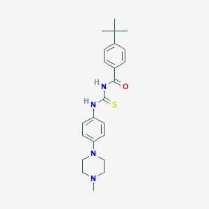 4-tert-butyl-N-[[4-(4-methylpiperazin-1-yl)phenyl]carbamothioyl]benzamide