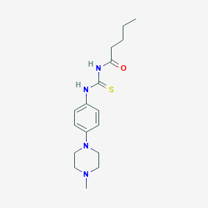 molecular formula C17H26N4OS B470949 N-{[4-(4-methylpiperazin-1-yl)phenyl]carbamothioyl}pentanamide CAS No. 587003-40-5