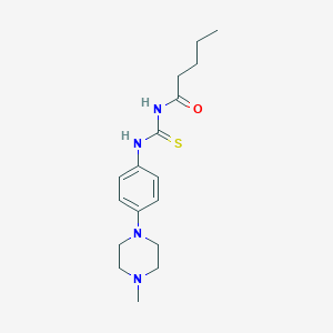 N-{[4-(4-methylpiperazin-1-yl)phenyl]carbamothioyl}pentanamide