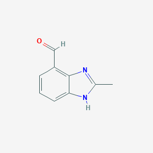 molecular formula C9H8N2O B047095 2-methyl-1H-benzo[d]imidazole-4-carbaldehyde CAS No. 115577-33-8